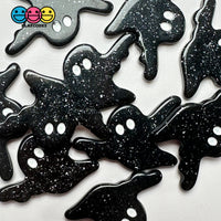 Halloween 3 Colors Ghost Glitter Pink White Black Holiday Flatback Cabochons Decoden Charm 10 Pcs