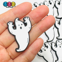 Shoe Charms WITHOUT Buckle Botton Bendable Ghost Holiday Halloween Flatback Cabochons Slime Supply Fake Backe Decoden