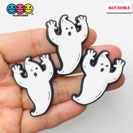 Shoe Charms WITHOUT Buckle Botton Bendable Ghost Holiday Halloween Flatback Cabochons Slime Supply Fake Backe Decoden