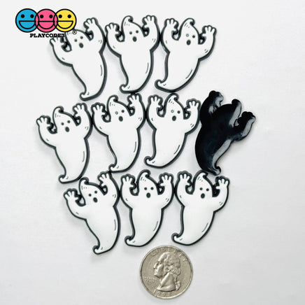 Shoe Charms WITHOUT Buckle Botton Bendable Ghost Holiday Halloween Flatback Cabochons Slime Supply Fake Backe Decoden
