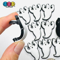 Shoe Charms WITHOUT Buckle Botton Bendable Ghost Holiday Halloween Flatback Cabochons Slime Supply Fake Backe Decoden