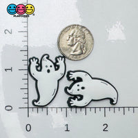 Shoe Charms WITHOUT Buckle Botton Bendable Ghost Holiday Halloween Flatback Cabochons Slime Supply Fake Backe Decoden