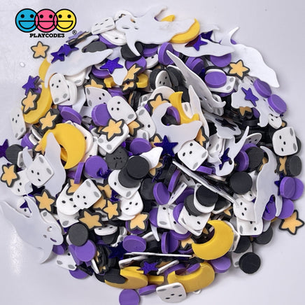 Ghosts Night Out Fimo Mix Fake Clay Sprinkles Halloween Stars Moon Funfetti Sprinkle