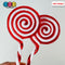 Giant Lollipop Peppermint Swirl Charm Festive Red White Twisted Stick Christmas Ornament Holiday