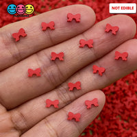 Gift Red Ribbon Bow Fake Clay Sprinkles Christmas Holiday Decoden Jimmies Sprinkle