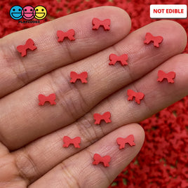 Gift Red Ribbon Bow Fake Clay Sprinkles Christmas Holiday Decoden Jimmies Sprinkle