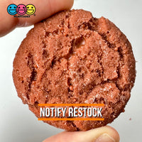Ginger Molasses Cookies Fake Flatback Cookie Not A Toy Realistic Imitation Life Like Bendable Pvc