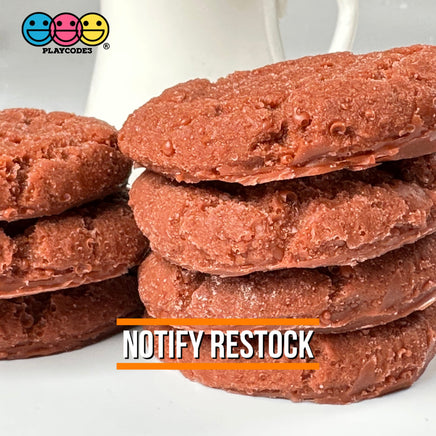 Ginger Molasses Cookies Fake Flatback Cookie Not A Toy Realistic Imitation Life Like Bendable Pvc