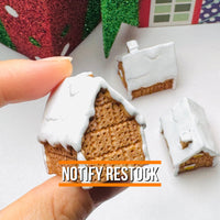 3D Gingerbread House Christmas Holiday Graham Crackers Cabochons Decoden Charm 5pcs PLAYCODE3 LLC Charm