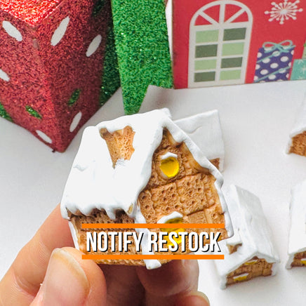 3D Gingerbread House Christmas Holiday Graham Crackers Cabochons Decoden Charm 5pcs PLAYCODE3 LLC Charm