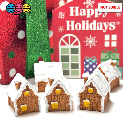 3D Gingerbread House Christmas Holiday Graham Crackers Cabochons Decoden Charm 5pcs PLAYCODE3 LLC Charm