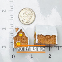 3D Gingerbread House Christmas Holiday Graham Crackers Cabochons Decoden Charm 5pcs PLAYCODE3 LLC Charm