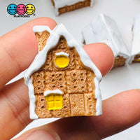 3D Gingerbread House Christmas Holiday Graham Crackers Cabochons Decoden Charm 5pcs PLAYCODE3 LLC Charm