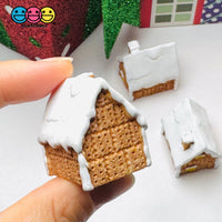 3D Gingerbread House Christmas Holiday Graham Crackers Cabochons Decoden Charm 5pcs PLAYCODE3 LLC Charm