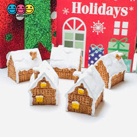 3D Gingerbread House Christmas Holiday Graham Crackers Cabochons Decoden Charm 5pcs PLAYCODE3 LLC Charm
