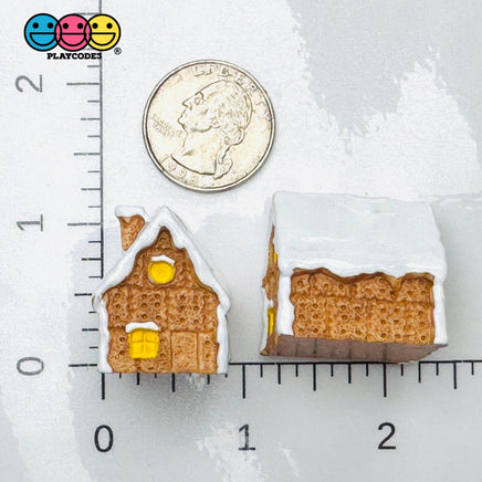 3D Gingerbread House Christmas Holiday Graham Crackers Cabochons Decoden Charm 5pcs PLAYCODE3 LLC Charm