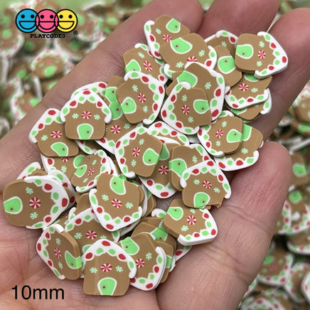 Gingerbread House Fimo Slices Fake Clay Sprinkles Christmas Sprinkle