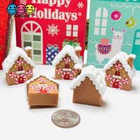 Gingerbread House Peppermint Holiday Cabochon Flatback Charm Decoden Charm