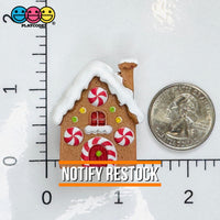 Gingerbread House Peppermint Holiday Cabochon Flatback Charm Decoden Charm