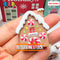 Gingerbread House Peppermint Holiday Cabochon Flatback Charm Decoden Charm