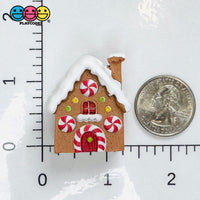 Gingerbread House Peppermint Holiday Cabochon Flatback Charm Decoden Charm