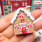 Gingerbread House Peppermint Holiday Cabochon Flatback Charm Decoden Charm