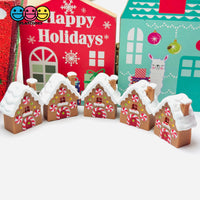 Gingerbread House Peppermint Holiday Cabochon Flatback Charm Decoden Charm