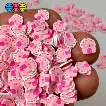 Gingerbread House Pink Fimo Slices Polymer Clay Fake Sprinkles Christmas Funfetti 10/5 Mm Playcode3