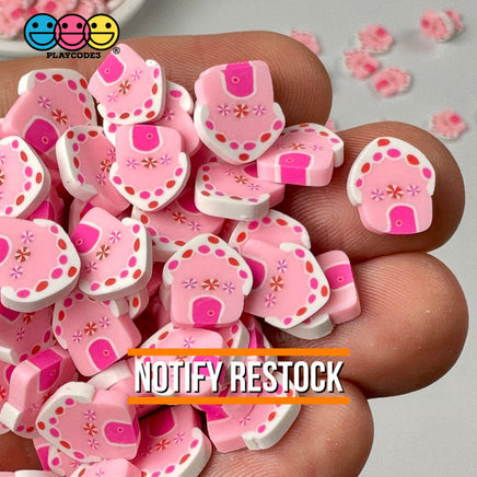 Gingerbread House Pink Fimo Slices Polymer Clay Fake Sprinkles Christmas Funfetti 10/5 Mm Playcode3