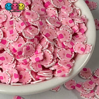Gingerbread House Pink Fimo Slices Polymer Clay Fake Sprinkles Christmas Funfetti 10/5 Mm Playcode3