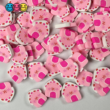 Gingerbread House Pink Fimo Slices Polymer Clay Fake Sprinkles Christmas Funfetti 10/5 Mm Playcode3