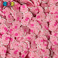 Gingerbread House Pink Fimo Slices Polymer Clay Fake Sprinkles Christmas Funfetti 10/5 Mm Playcode3