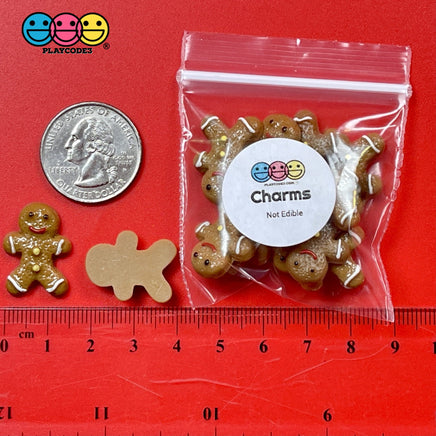 Gingerbread Man Christmas Cookie Charms Fake Food Decoden 10 Pcs Charm