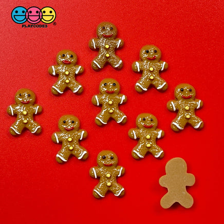 Gingerbread Man Christmas Cookie Charms Fake Food Decoden 10 Pcs Charm