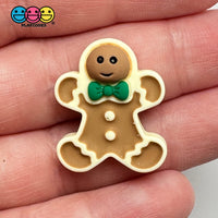 Fake Gingerbread Man Holiday Christmas Flatback Cabochons Decoden Charm 10 Pcs Playcode3 Llc
