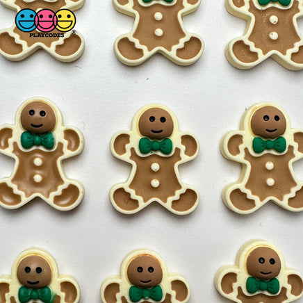 Fake Gingerbread Man Holiday Christmas Flatback Cabochons Decoden Charm 10 Pcs Playcode3 Llc