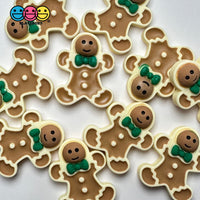 Fake Gingerbread Man Holiday Christmas Flatback Cabochons Decoden Charm 10 Pcs Playcode3 Llc