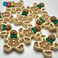 Fake Gingerbread Man Holiday Christmas Flatback Cabochons Decoden Charm 10 Pcs Playcode3 Llc