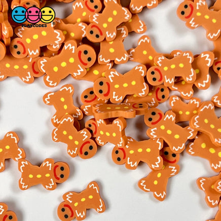 Gingerbread Man Fimo Slices Polymer Clay Fake Sprinkles Christmas Funfetti 10/5 Mm Sprinkle