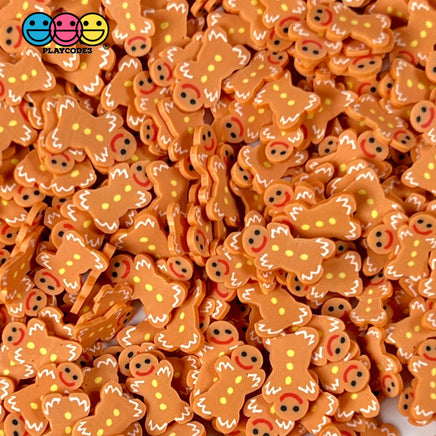 Gingerbread Man Fimo Slices Polymer Clay Fake Sprinkles Christmas Funfetti 10/5 Mm Sprinkle