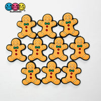 Shoe Charms Bendable Gingerbread Man Holiday Christimas Crocs Flatback Cabochons Slime Supply Fake Backe Decoden 10 pcs