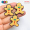Shoe Charms Bendable Gingerbread Man Holiday Christimas Crocs Flatback Cabochons Slime Supply Fake Backe Decoden 10 pcs