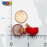 3D Gingerbread Man In Hot Chocolate Mug Christmas Holiday Cabochons Decoden Charm 5pcs PLAYCODE3 LLC Charm