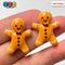 Gingerbread Man Mini Flatback Charm Christmas Decoration Cabochons 10 Pcs