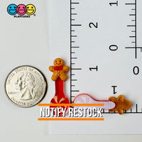Gingerbread Man Peppermint Spoon Christmas Holiday Flatback Cabochons Decoden Charm 10 Pcs Playcode3