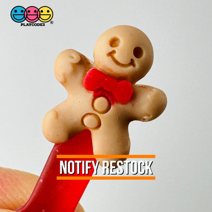 Gingerbread Man Peppermint Spoon Christmas Holiday Flatback Cabochons Decoden Charm 10 Pcs Playcode3