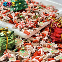 Gingerbread Man White Christmas Peppermint Dream Fimo Mix Fake Clay Sprinkles Funfetti Sprinkle