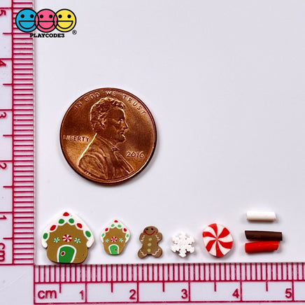 Gingerbread Man White Christmas Peppermint Dream Fimo Mix Fake Clay Sprinkles Funfetti Sprinkle