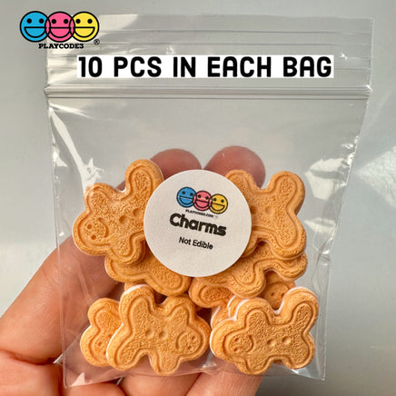 Gingerbread Man With Cream Filling Cookie Charm Christmas Cookies Cabochons 10 Pcs Playcode3 Llc