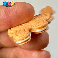 Gingerbread Man With Cream Filling Cookie Charm Christmas Cookies Cabochons 10 Pcs Playcode3 Llc